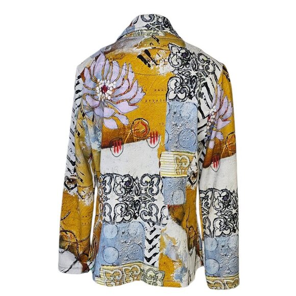 Simply Art by Dolcezza Good Enough Blazer Jacket Size M Art To Wear Stretch - Picture 2 of 8